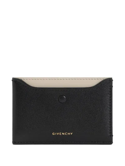 Givenchy Leather Two-tone Cardholder In Black