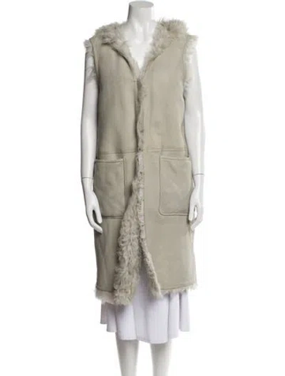 Pre-owned Givenchy Leather Vest In Gray