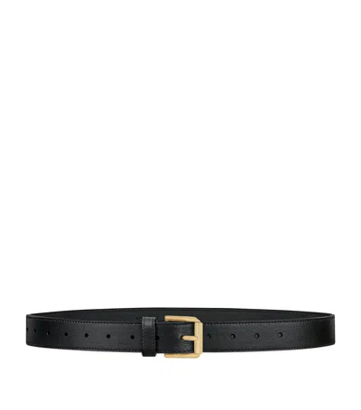 Givenchy Leather Voyou Belt In Black