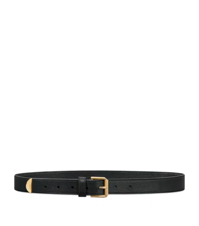 Givenchy Leather Voyou Belt In Black