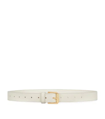 Givenchy Leather Voyou Belt In White
