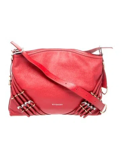 Pre-owned Givenchy Leather Voyou Medium W/ Tags In Red