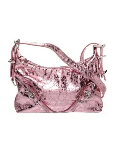 Pre-owned Givenchy Leather Voyou Mini In Pink