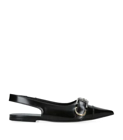GIVENCHY LEATHER VOYOU SLINGBACK FLATS