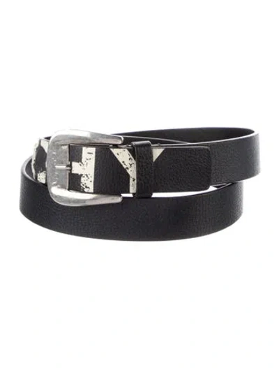 Pre-owned Givenchy Leather Waist Belt In Black