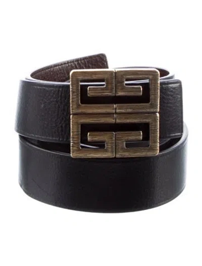 Pre-owned Givenchy Leather Waist Belt In Black