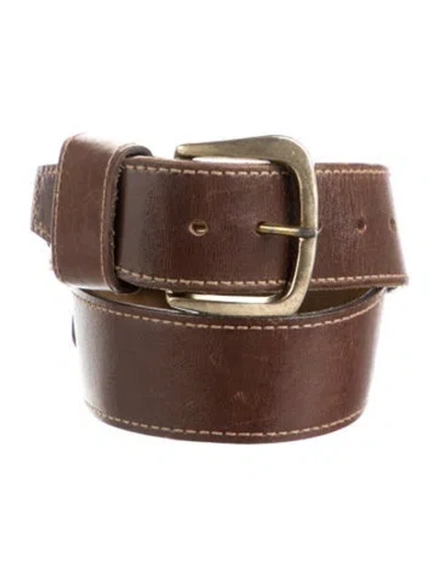 Pre-owned Givenchy Leather Waist Belt In Brown