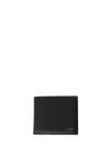Givenchy Black Bi-fold Wallet With Logo Lettering On The Front In Grained Leather Man In Black