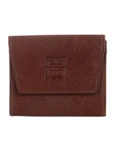 Pre-owned Givenchy Leather Wallet In Brown
