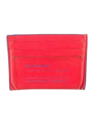 Pre-owned Givenchy Leather Wallet In Red