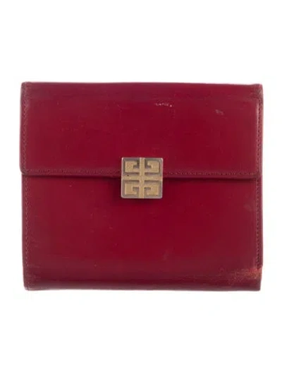 Pre-owned Givenchy Leather Wallet In Red