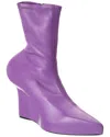 Givenchy Leather Wedge Bootie In Purple