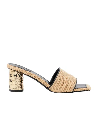 Givenchy Leather-trimmed High-heeled Sandals In Nude