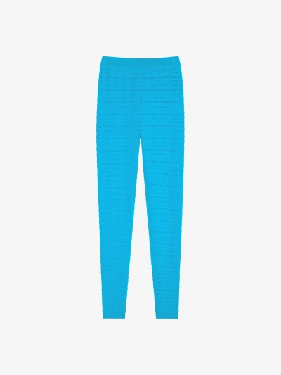 Givenchy Leggings In 4g Jacquard In Acqua Marine