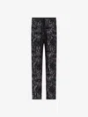 Givenchy Scalloped Stretch-lace Leggings In Noir
