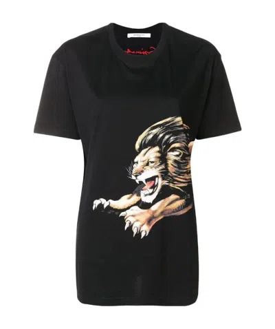 Givenchy Leo Printed Oversized T-shirt In Black