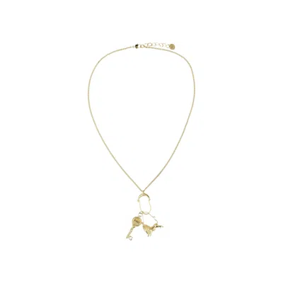 Pre-owned Givenchy Leo Zodiac Necklace With Key 'gold' | Women's Size Onesize