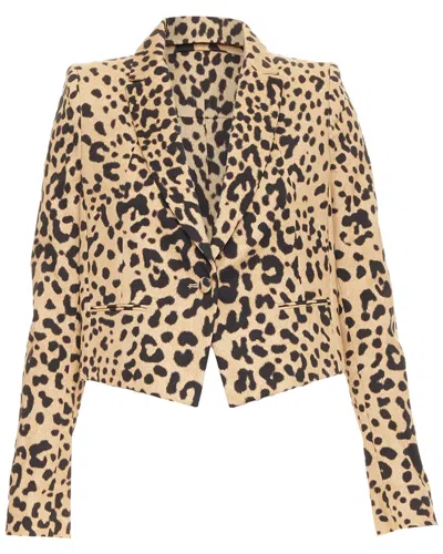 Pre-owned Givenchy Leopard Paneled Tailcoat Tuxedo Blazer, Size Fr 36 (authentic Pre-  Loved)