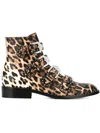 Givenchy Leopard Print Boots In Multi