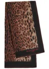 Givenchy Leopard-print Brushed Wool Scarf In Brown