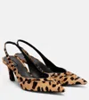Givenchy Leopard-print Calf Hair Slingback Sandals In Brown