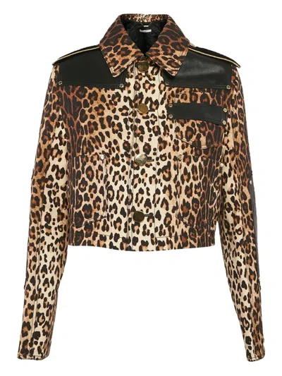 Pre-owned Givenchy Leopard-print Jacket In Brown