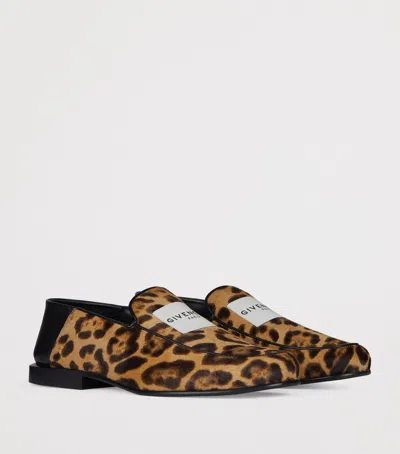 Givenchy Leopard Print Label Loafers