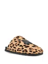 Givenchy Label Flat Mules In Pony Effect Leather With Leopard Pattern In Multi