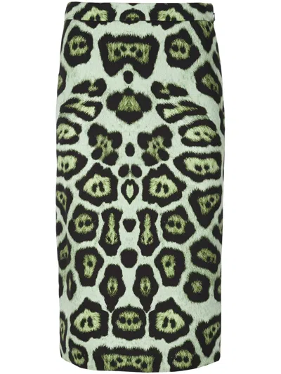GIVENCHY LEOPARD PRINT PENCIL SKIRT