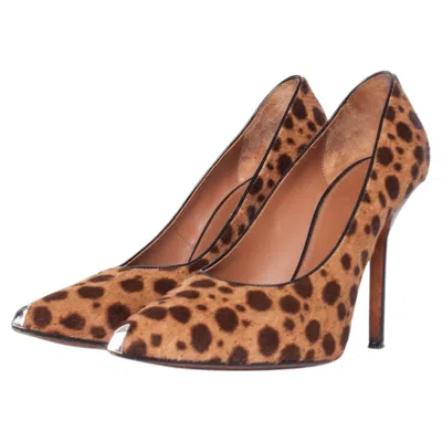 Pre-owned Givenchy , Leopard Print Pony Skin Pumps In Brown