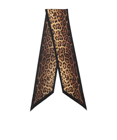 Givenchy Leopard Print Scarf In Brown