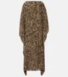 GIVENCHY LEOPARD-PRINT SILK KAFTAN