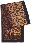 Givenchy Leopard-print Silk Scarf In Brown
