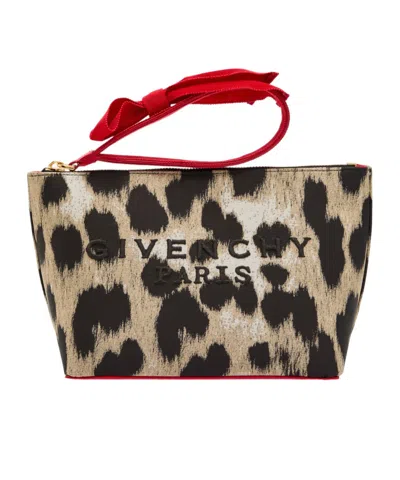 Givenchy Leopard-print Handbag In Khaki