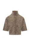 Givenchy Leopard-print High-neck T-shirt In Neutral