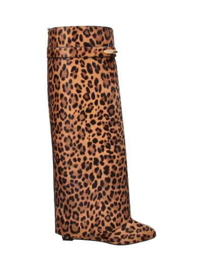 Givenchy Leopard-print Knee-high Boots In Animal Print