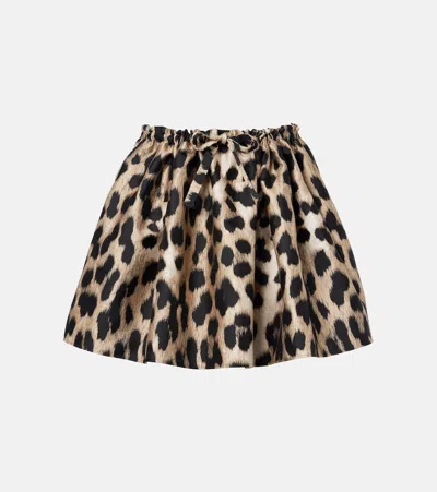 Givenchy Leopard-print Miniskirt In Beige