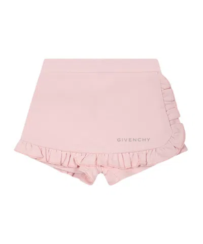 Givenchy Letter Detail Shorts In Pink