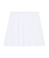 Givenchy Pleated Pointelle Knit Skirt With Ribbed Waistband In White
