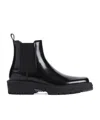Givenchy Man Black Smooth Leather Chelsea Boot In Black