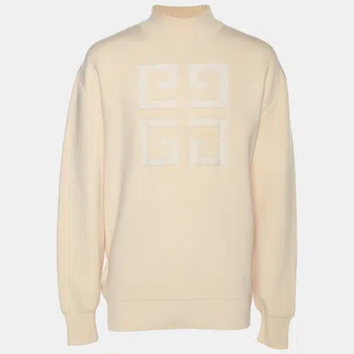 Pre-owned Givenchy Light Beige Wool Blend Sweater L In Sand