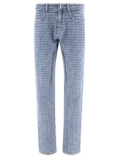Givenchy Light Blue 4g Jeans For Men In Regular Fit