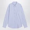 Givenchy Embroidered Logo Long-sleeved Shirt In Blue