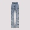 Givenchy High-rise Straight-leg Cargo Jeans In Light Blue