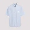 GIVENCHY LIGHT BLUE COTTON SHORT SLEEVES POCKET SHIRT