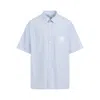 GIVENCHY LIGHT BLUE COTTON SHORT SLEEVES POCKET SHIRT