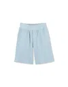 Givenchy Cotton Textured Logo Shorts In Blue
