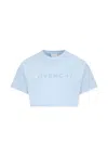 Givenchy Logo-print Cotton T-shirt In Light Blue