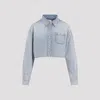 Givenchy Long-sleeved Cropped Shirt In Blue