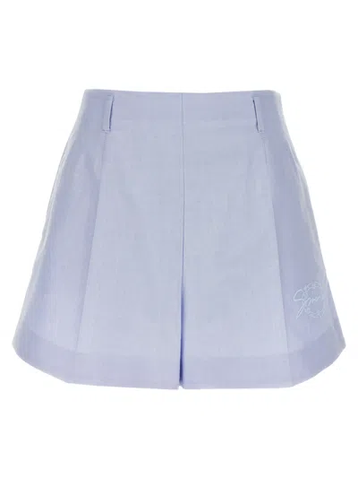 GIVENCHY LIGHT BLUE EMBROIDERY SHORTS